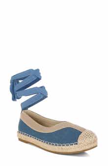 LONDON RAG Nalya Ankle Wrap Espadrille Flat