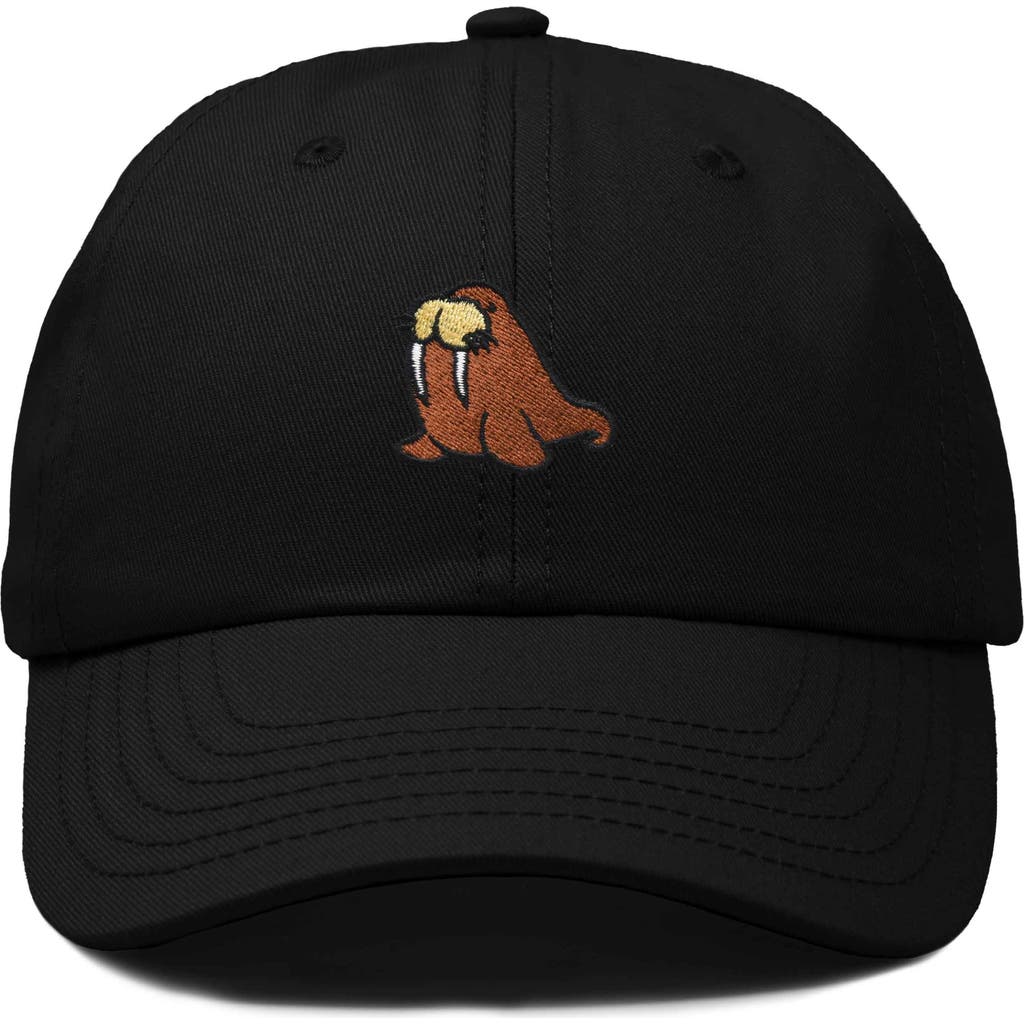 Dalix Walrus Embroidered Outdoor Cap In Black