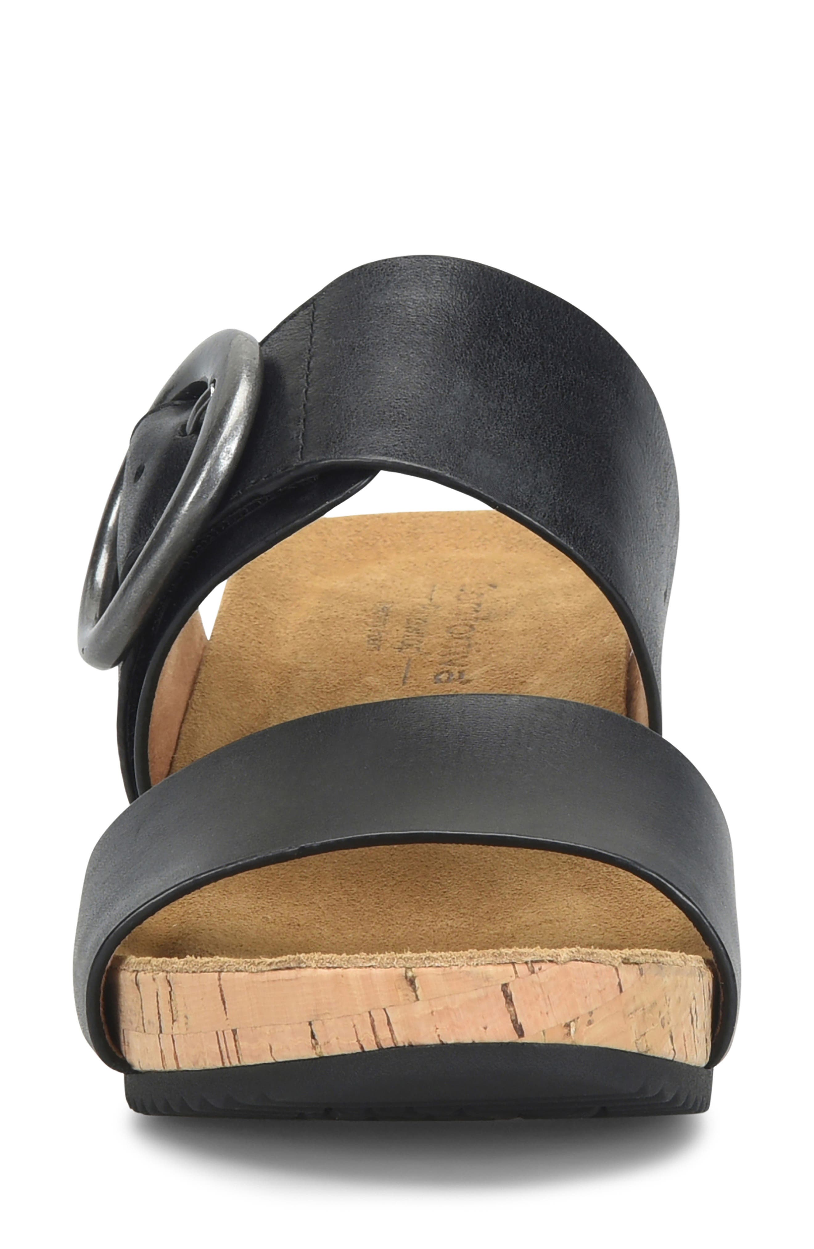 Comfortiva Elizabeth Platform Wedge Slide Sandal, Alternate, color, Black