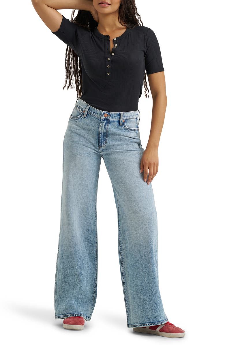 Wrangler Low Rise Baggy Jeans, Alternate, color, Blue Spruce