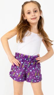 Preppy Goose Purple Flash Plush Lounge Shorts