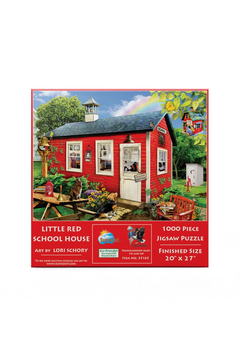 Little Red School House 1000 piece Jigsaw Puzzle for Adults, Alternate, color, Multicolor