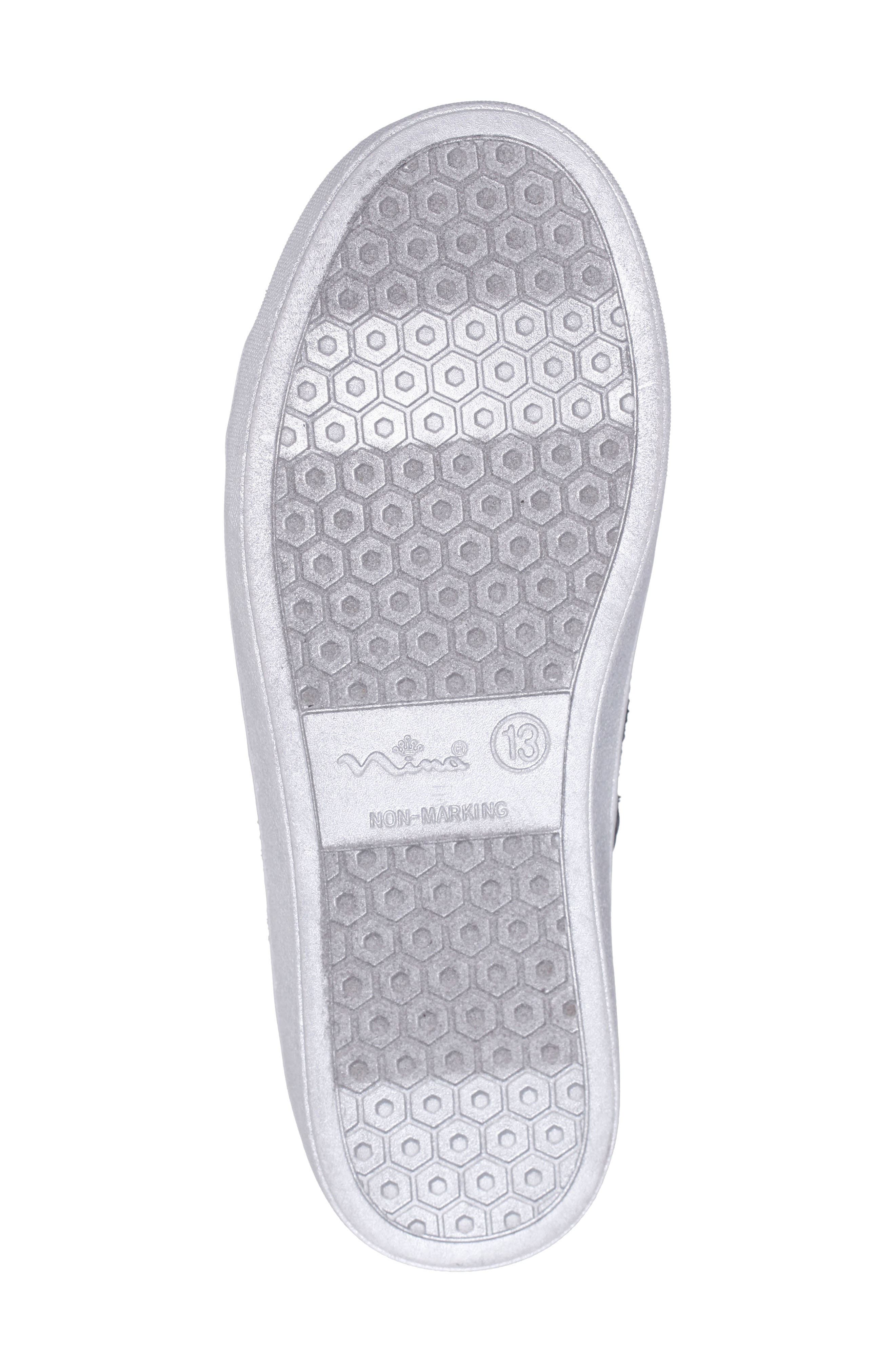 Nina Kids' Cass High Top Sneaker, Alternate, color, Black Glitter