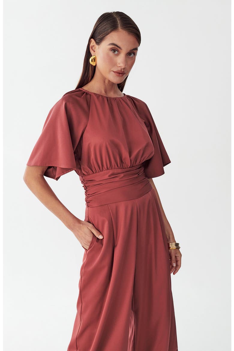 Penny Jumpsuit, Alternate, color, Brick Red
