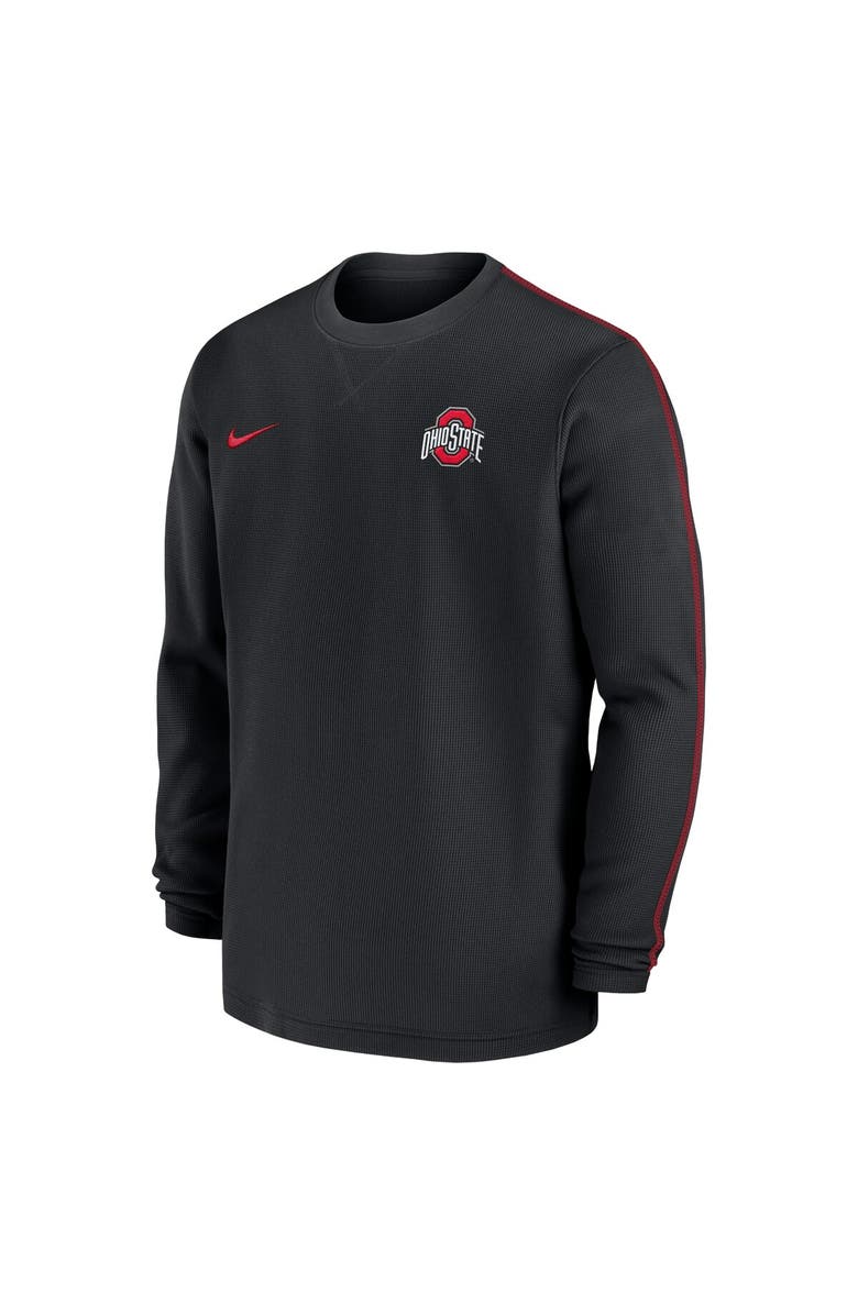 Nike Men's Nike Black Ohio State Buckeyes 2024 Sideline Coaches Long Sleeve Top, Alternate, color, 