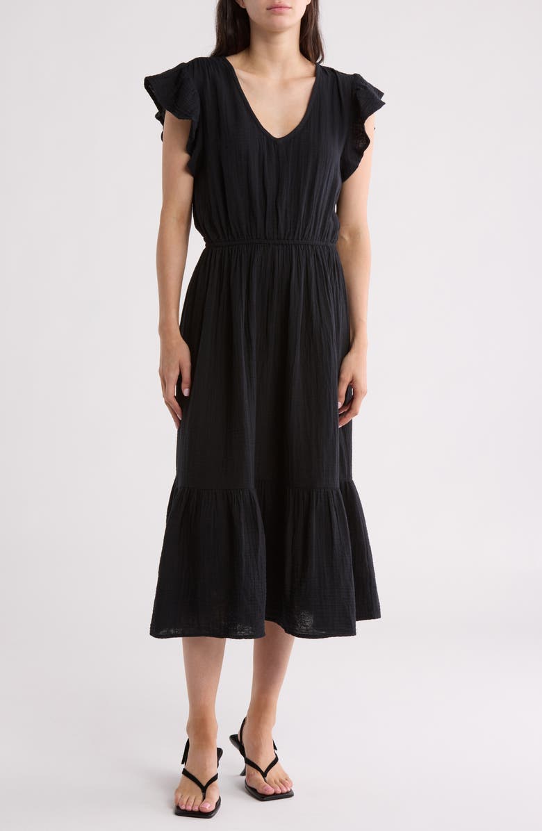 black midi dress velvet UNDRESS KALILA VELVET MIDI DRESS IN Black