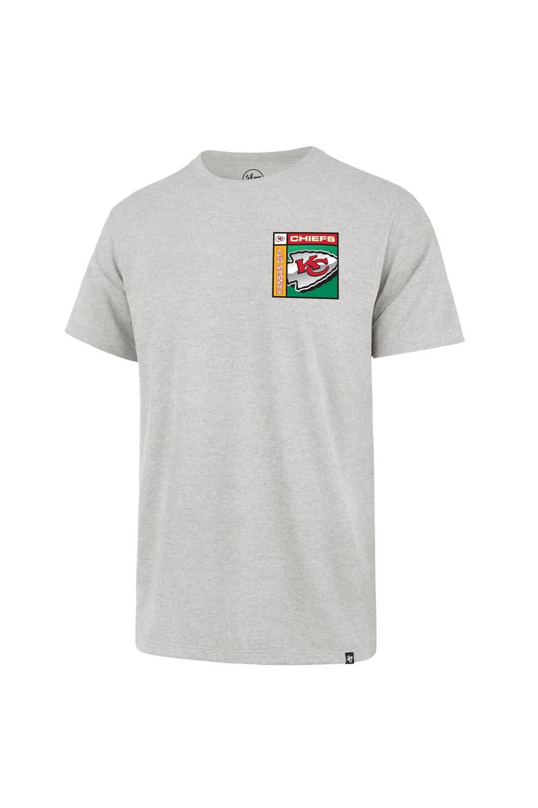 Men's '47  Gray Kansas City Chiefs Chrome Plate Franklin T-Shirt, Alternate, color, Gray