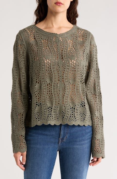 Pointelle Sweater