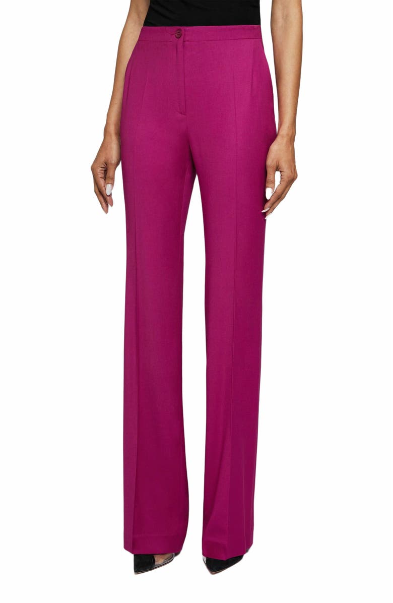 Santorelli BETH Mid-Rise Flared Pants in Virgin Wool Stretch, Alternate, color, 