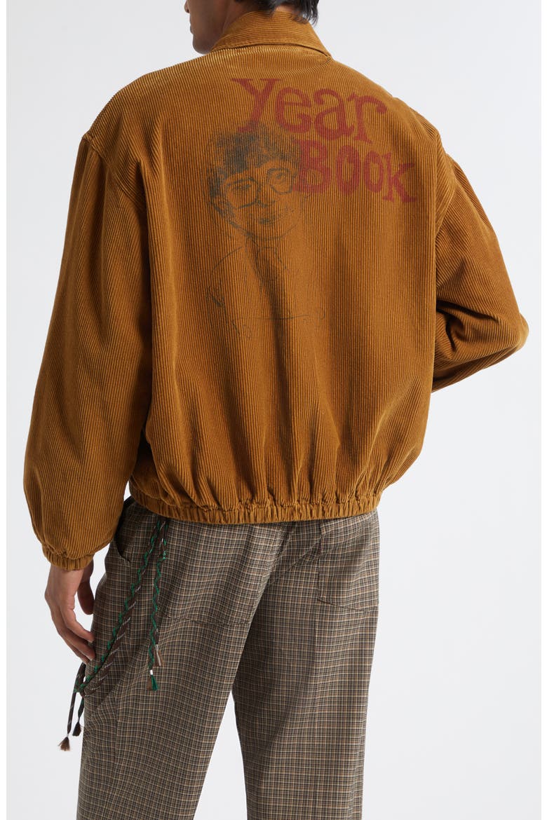 School Portrait Coach Cotton Corduroy Bomber Jacket, Alternate, color, CAMEL FADE OUT