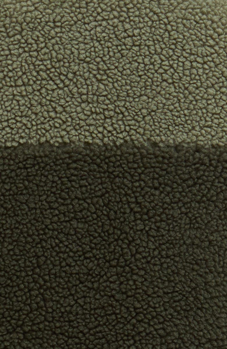 Barbour Malena Faux Shearling Fleece Crop Jacket, Alternate, color, Olive/ Light Moss