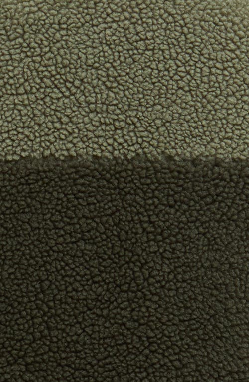 Barbour Malena Faux Shearling Fleece Crop Jacket In Green