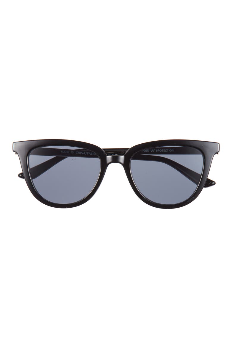 Cat Eye Sunglasses, Main, color, BLACK