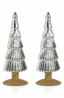 Zodax Set of 2 Dembe Glass Tree Figurines