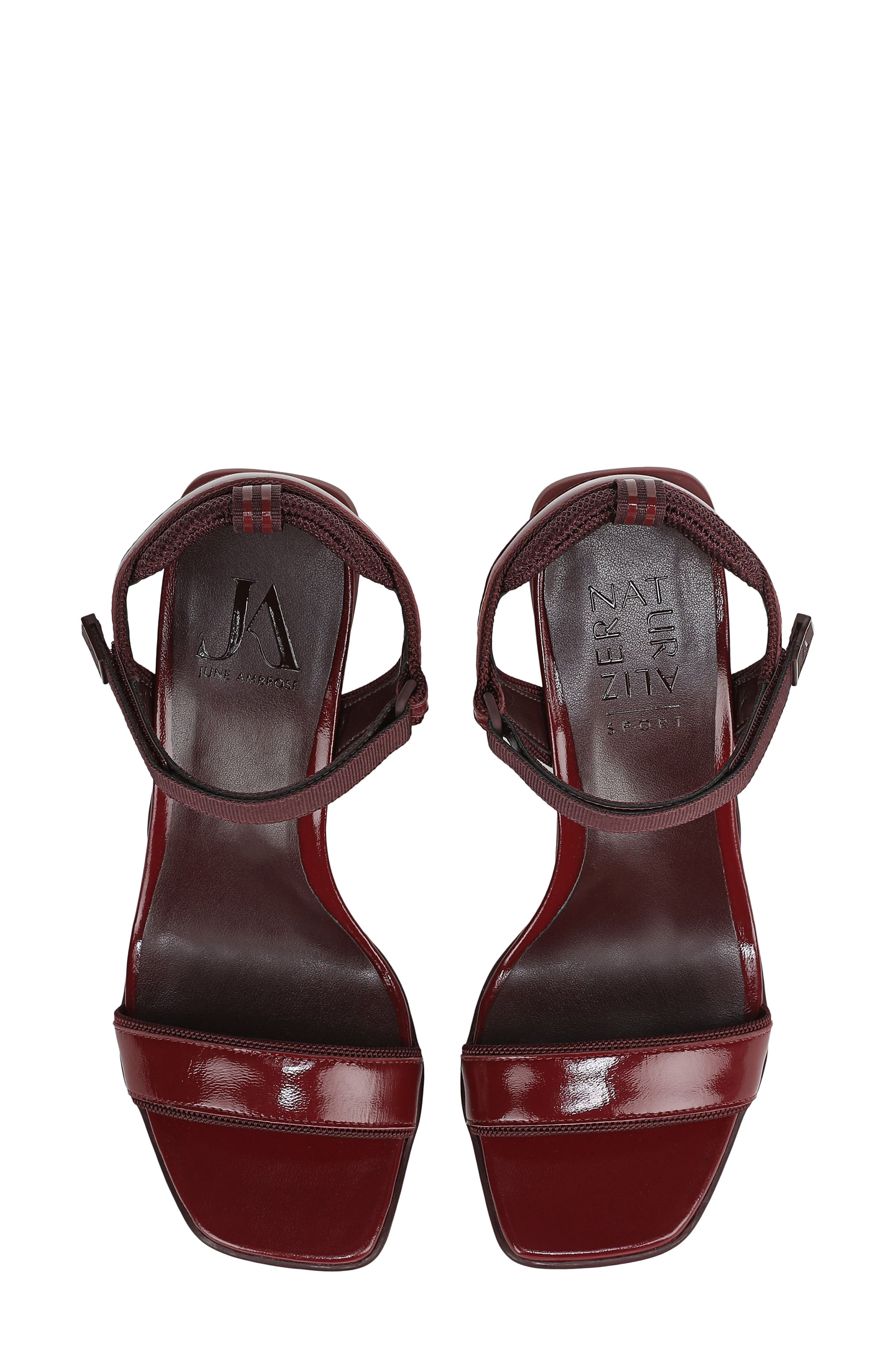 x June Ambrose Nova Sandal, Alternate, color, MOLTEN NOIR WINE