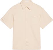 Helmut Lang Oversize Short Sleeve Button-Up Shirt