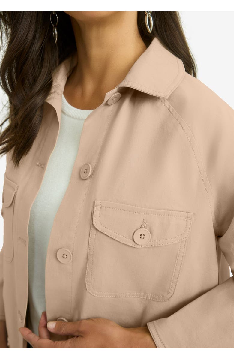 Jessica London Twill Swing Jacket, Alternate, color, New Khaki