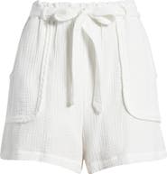 CITY BLUES Woven Cotton Shorts