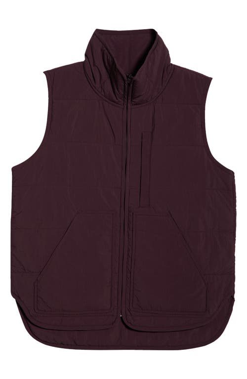 Zella Packable Quilted Vest In Brown