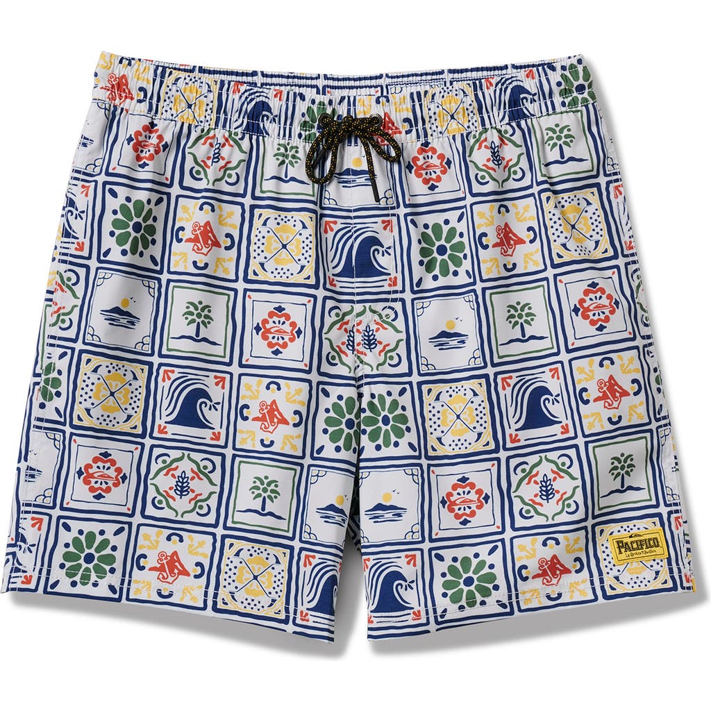 Quiksilver X Pacifico Volley Swim Trunks In Animal Print