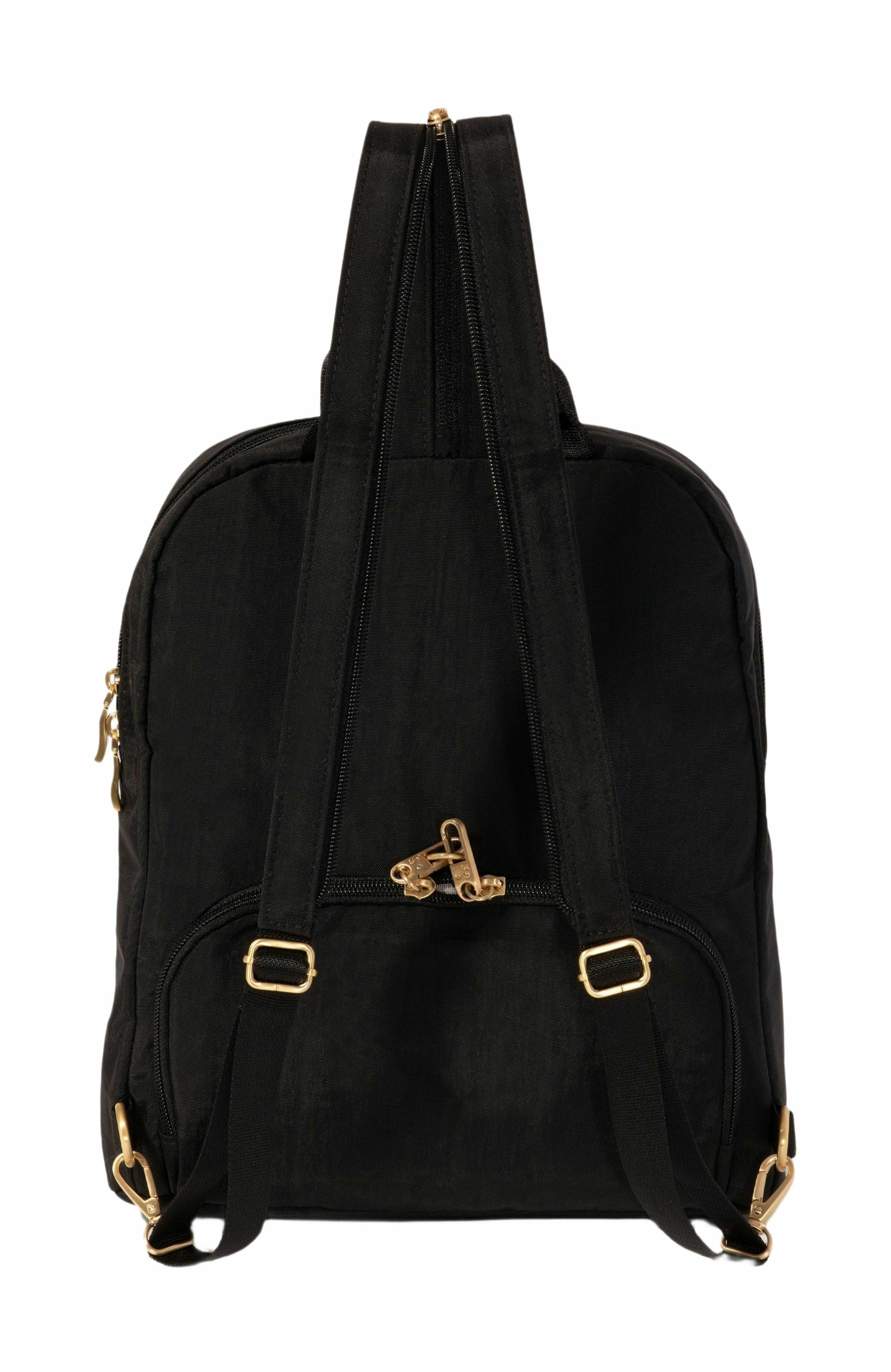 BAGGALLINI Coastal Flip Lock Day Pack, Alternate, color, Black With Gold Hardware
