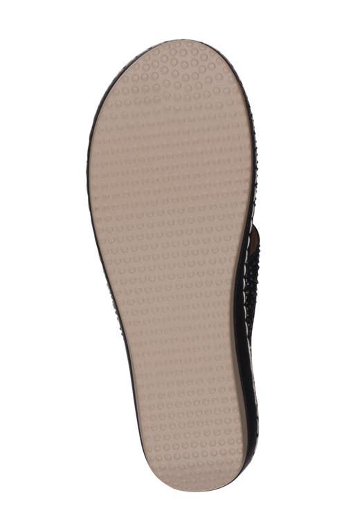 Gc Shoes Carrie Rhinestone Wedge Sandal In Black