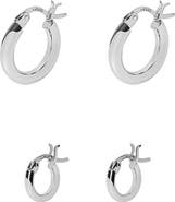 ARGENTO VIVO Set of 2 Hoop Earrings