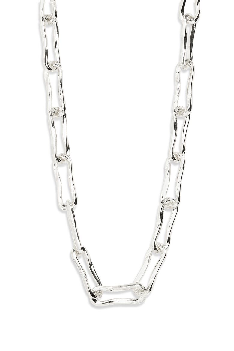 Chunky Chain Necklace, Main, color, SILVER