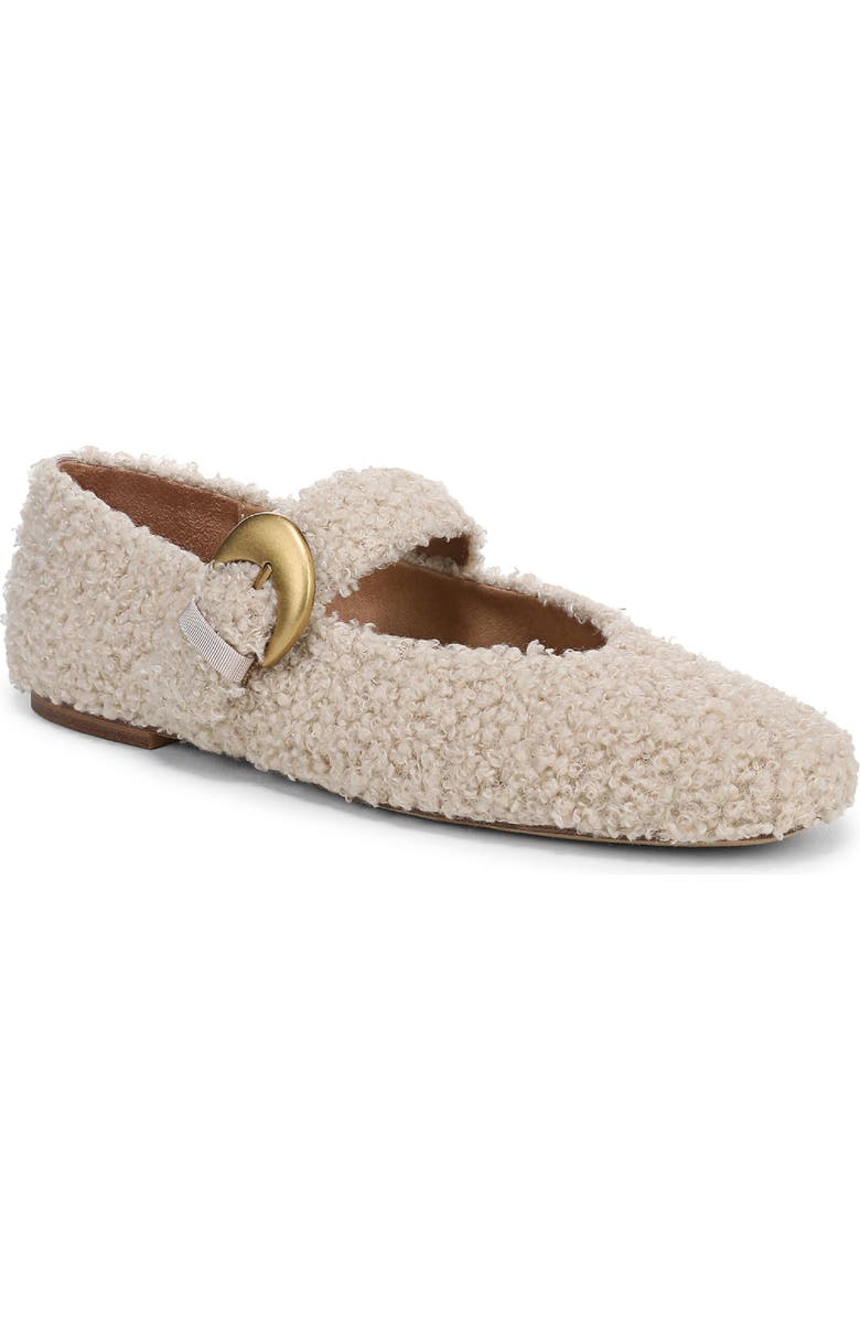 Circus NY by Sam Edelman Bella Faux Shearling Mary Jane Flat, Main, color, Natural