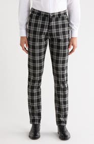 T.R. PREMIUM Plaid Straight Leg Trousers