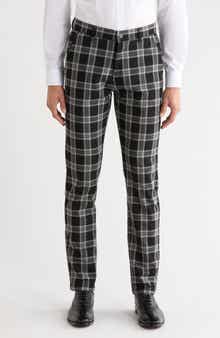 T.R. PREMIUM Plaid Straight Leg Trousers