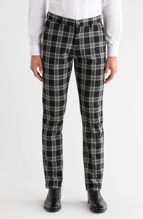 T.R. PREMIUM Plaid Straight Leg Trousers