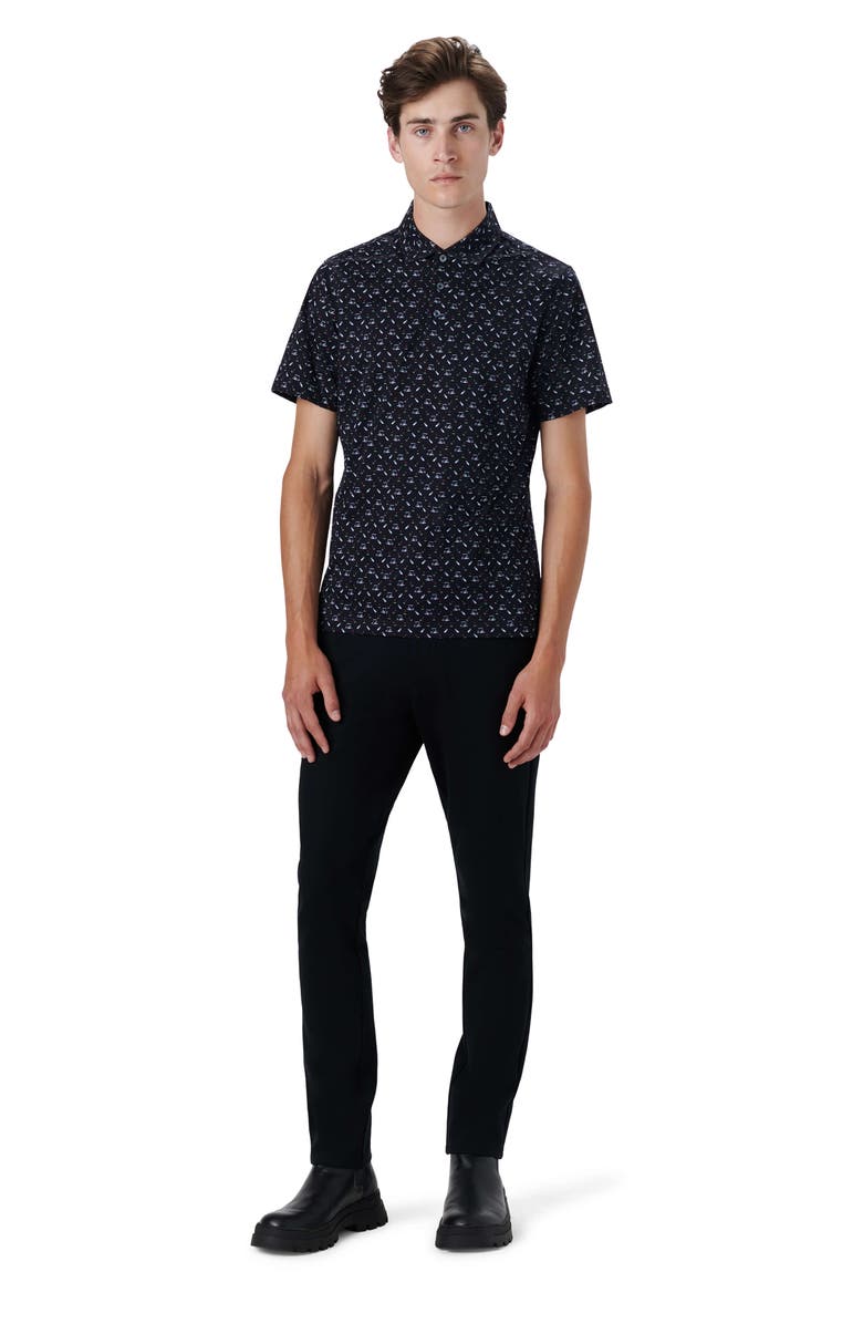 Bugatchi OoohCotton<sup>®</sup> Golf Print Short Sleeve Polo, Alternate, color, 