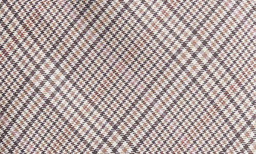 Vince Pressed Plaid Satin Slip Skirt In Brown