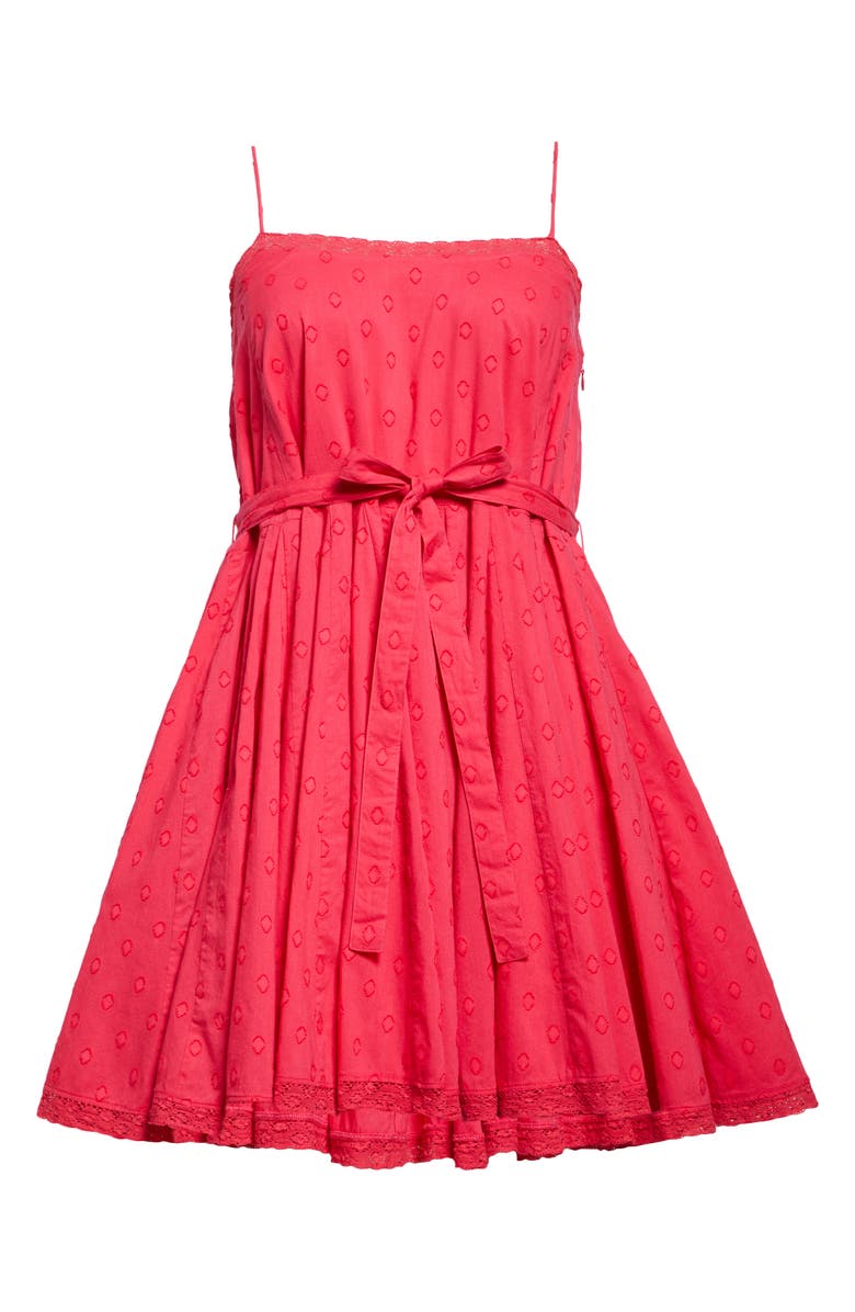 Ulla Johnson Beatriz Dot Jacquard Cotton Dress, Alternate, color, Cosmos