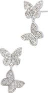 SAVVY CIE JEWELS Double Butterfly Drop Earrings