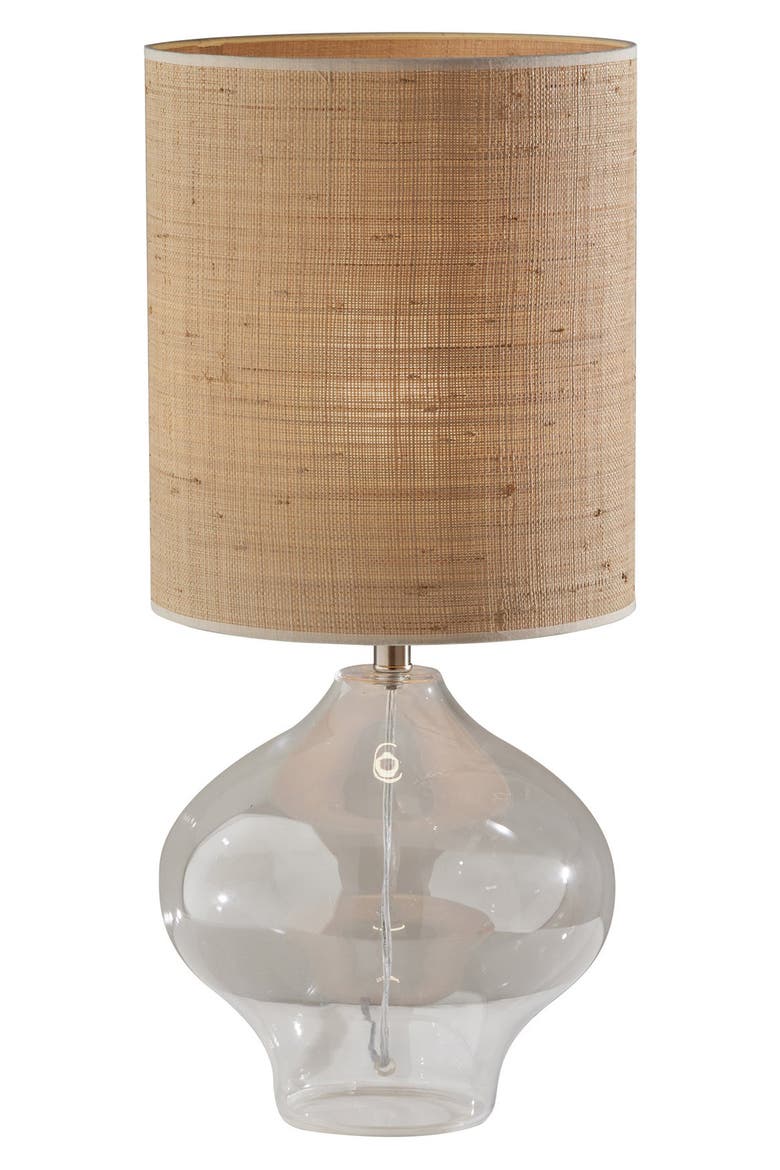 Emma Large Table Lamp, Main, color, CLEAR GLASS / STEEL NECK