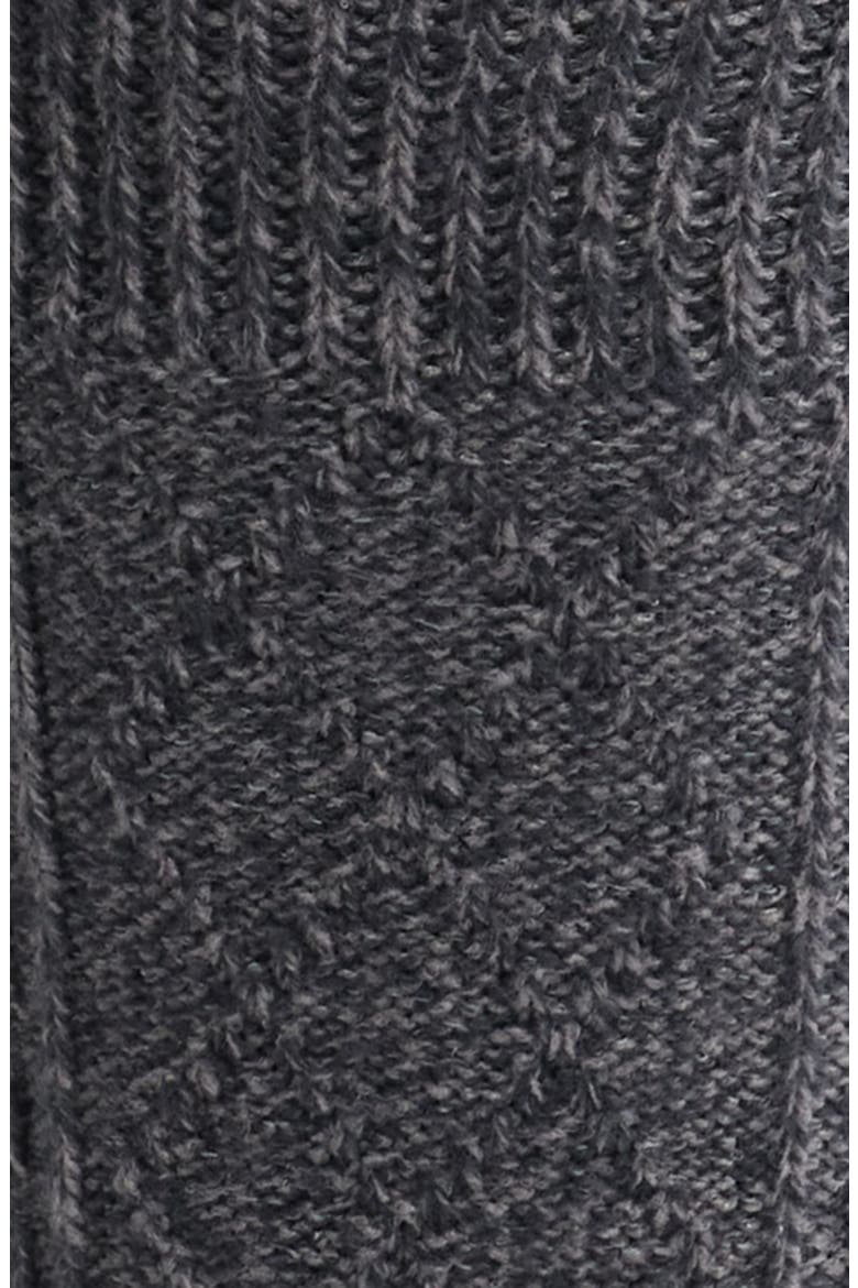 Cable Crew Socks, Alternate, color, CHARCOAL HEATHER