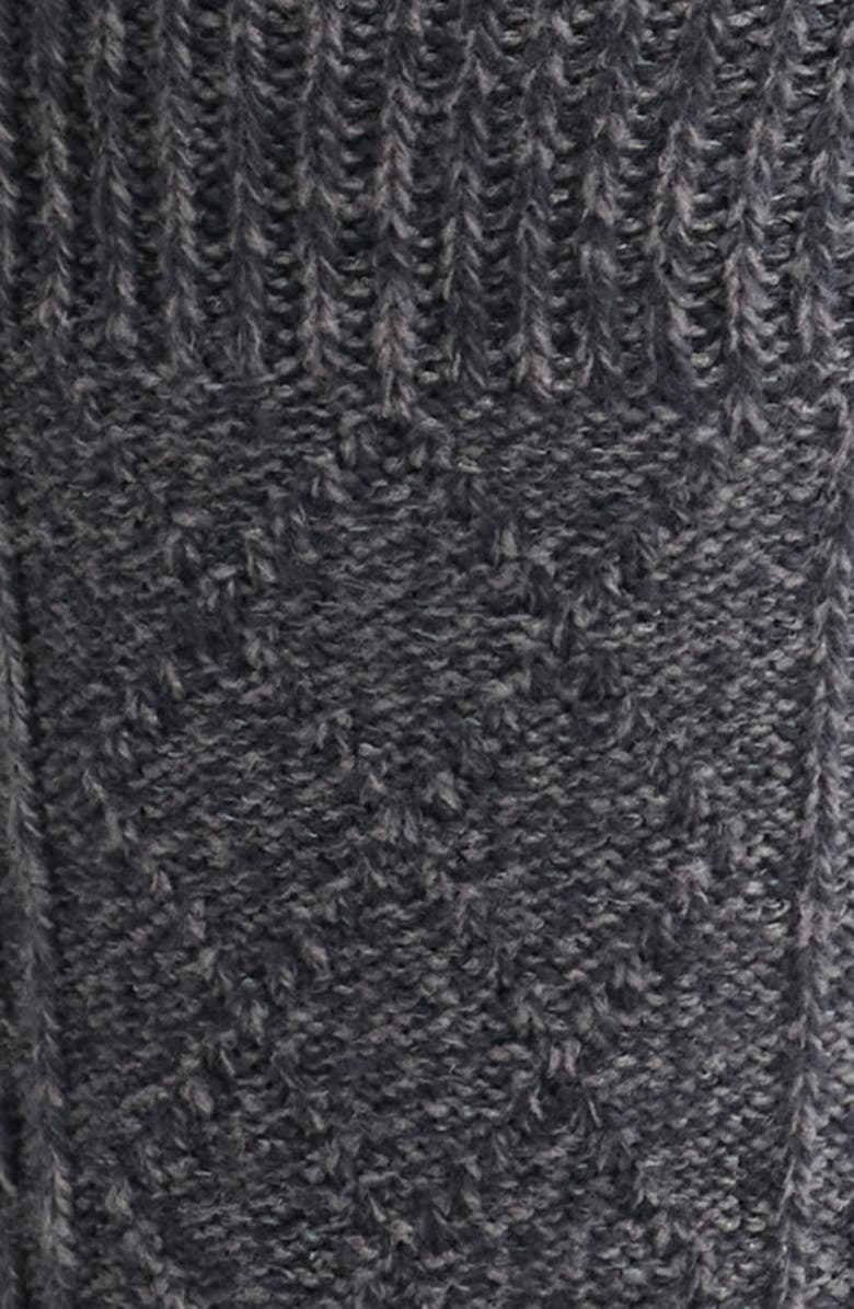 Nordstrom Cable Crew Socks, Alternate, color, Charcoal Heather