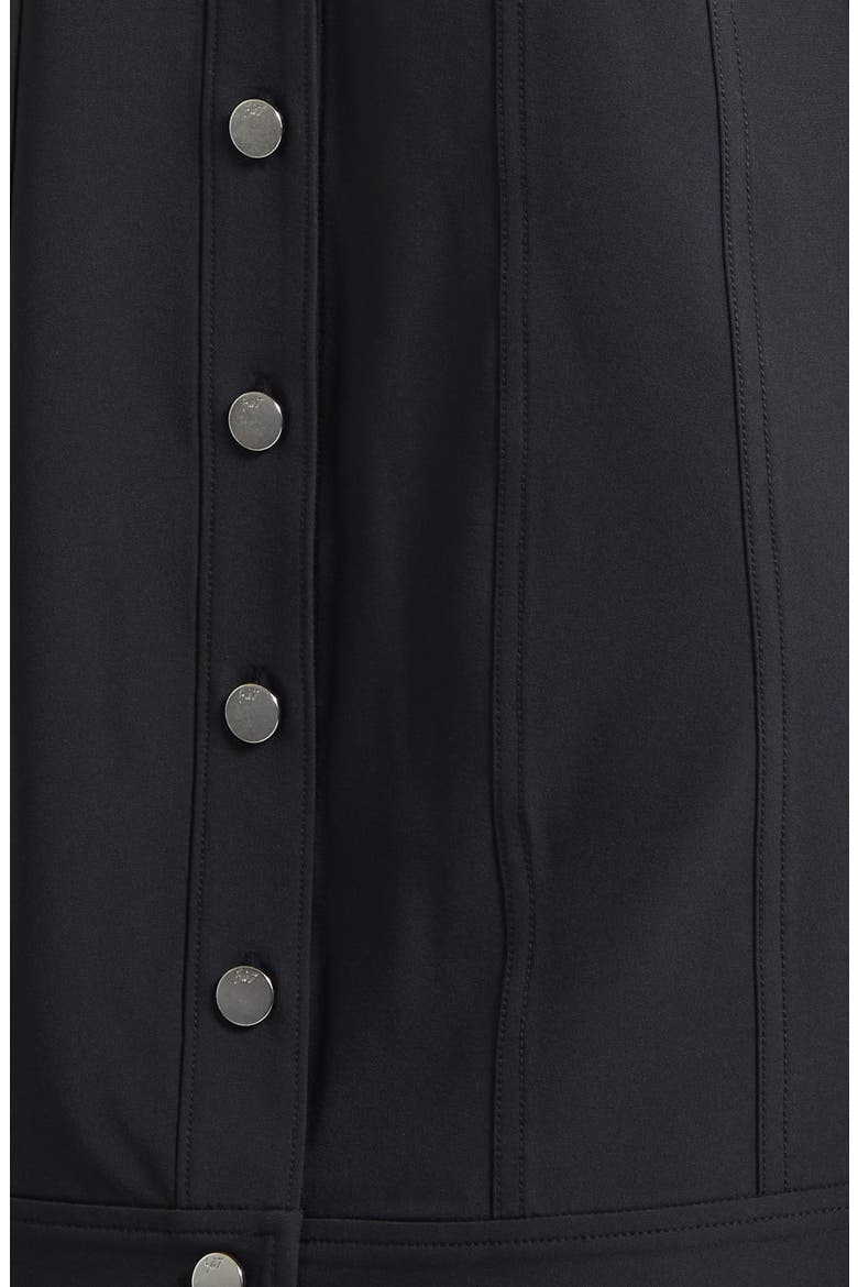 Nolwenn Long Sleeve Mini Shirtdress, Alternate, color, BLACK