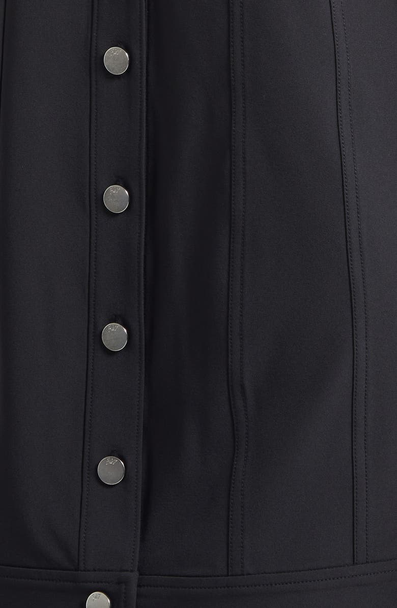 Cinq à Sept Nolwenn Long Sleeve Mini Shirtdress, Alternate, color, Black