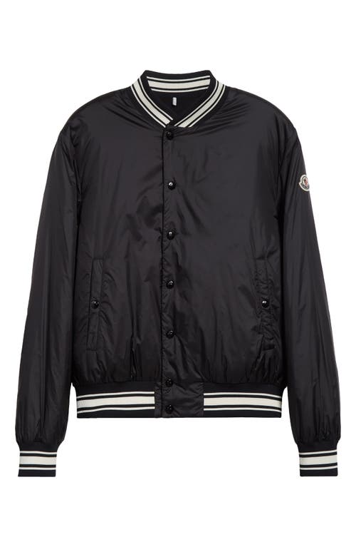 Moncler Bouchet Reversible Padded Bomber Jacket In Black
