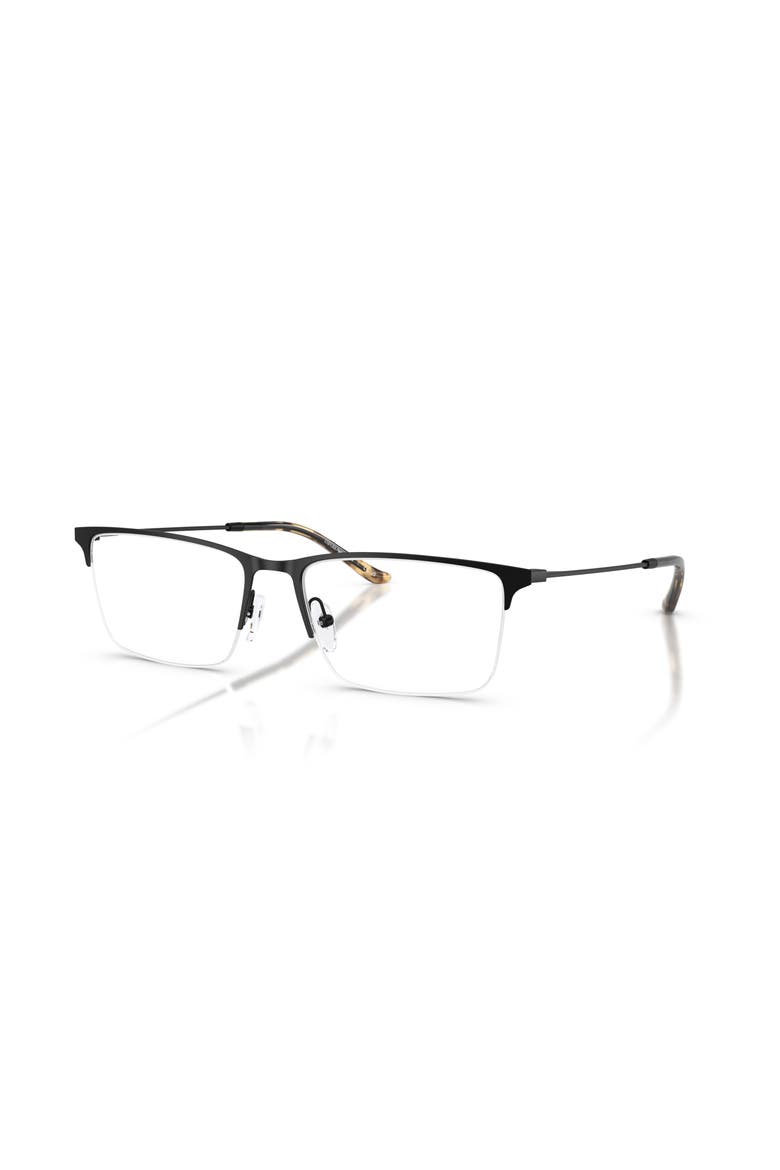57mm Rectangle optical glasses, Main, color, Black