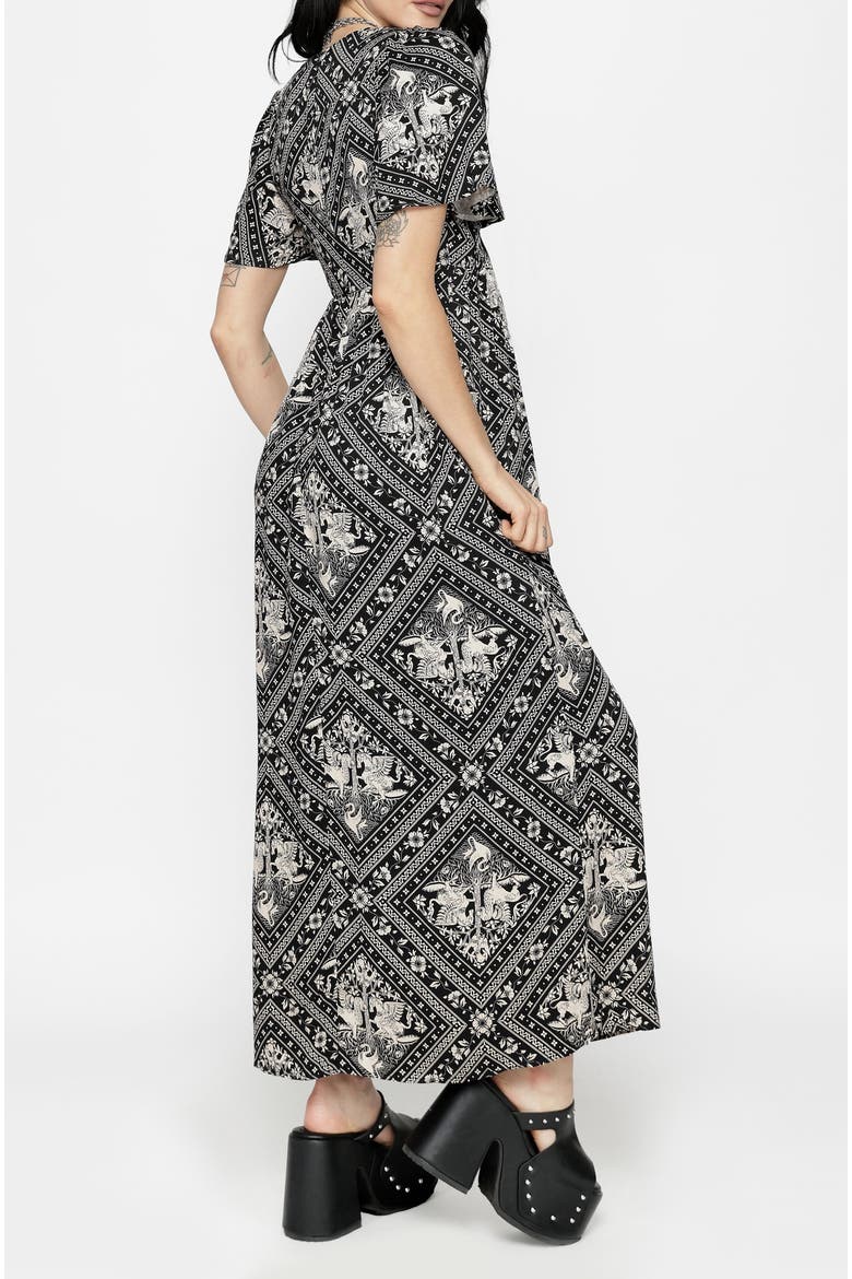 Floaty Sleeve Maxi Dress, Alternate, color, Black