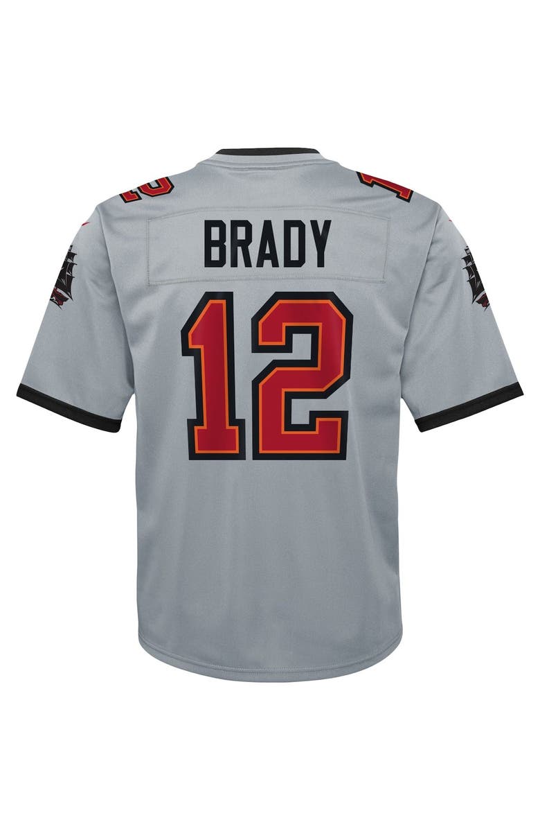 Nike Youth Nike Tom Brady Gray Tampa Bay Buccaneers Inverted Team Game Jersey, Alternate, color, 