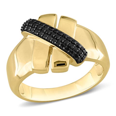1/4 CTW Diamond Crossover Design Ring 14k