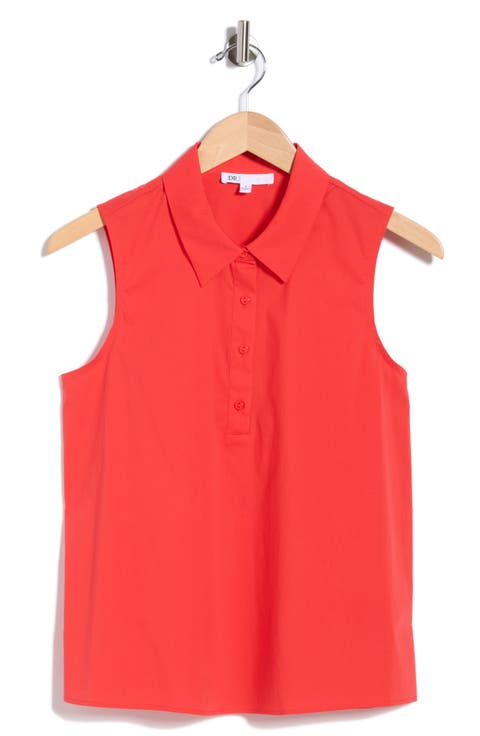Sleeveless Poplin Polo