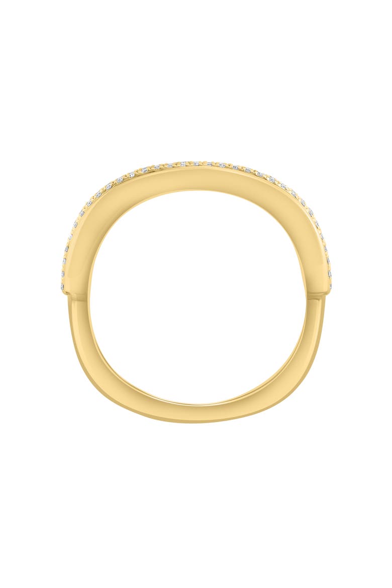 14K Gold Diamond Pavé Ring - 0.19ct., Alternate, color, YELLOW