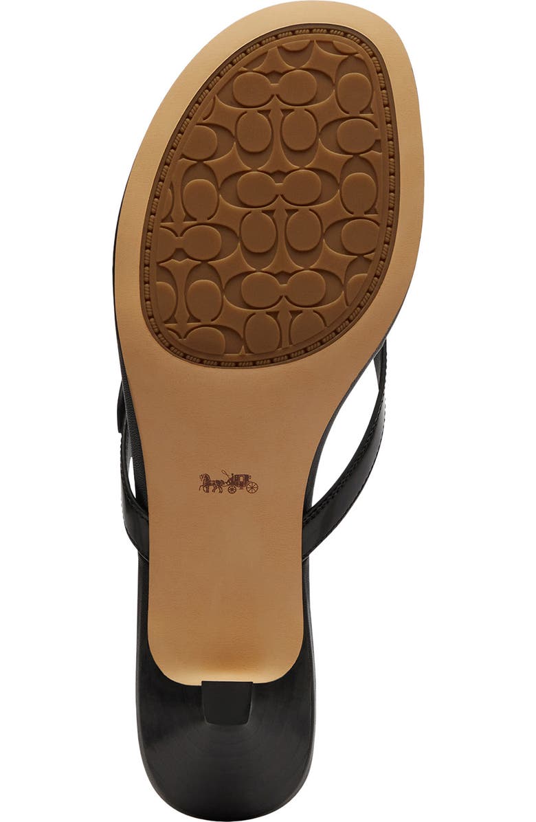 COACH Tea Rose Kitten Heel Flip Flop, Alternate, color, Black