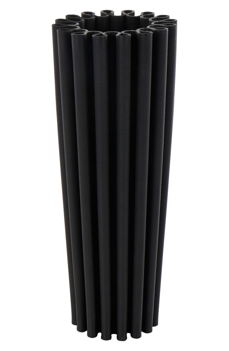 VIVIAN LUNE HOME Ceramic Vase, Main, color, Black